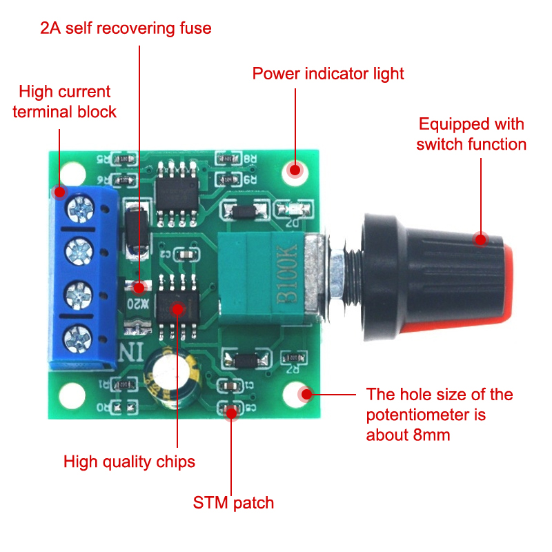1Pcs Adjustable Speed DC Motor - Home Improvement In Usa recension och pris