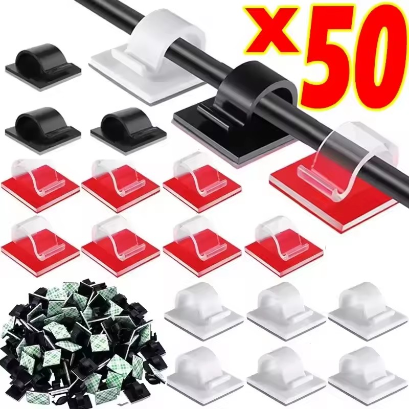 50pcs Self Adhesive Outdoor Ca - Cable Staple Clip recension och pris