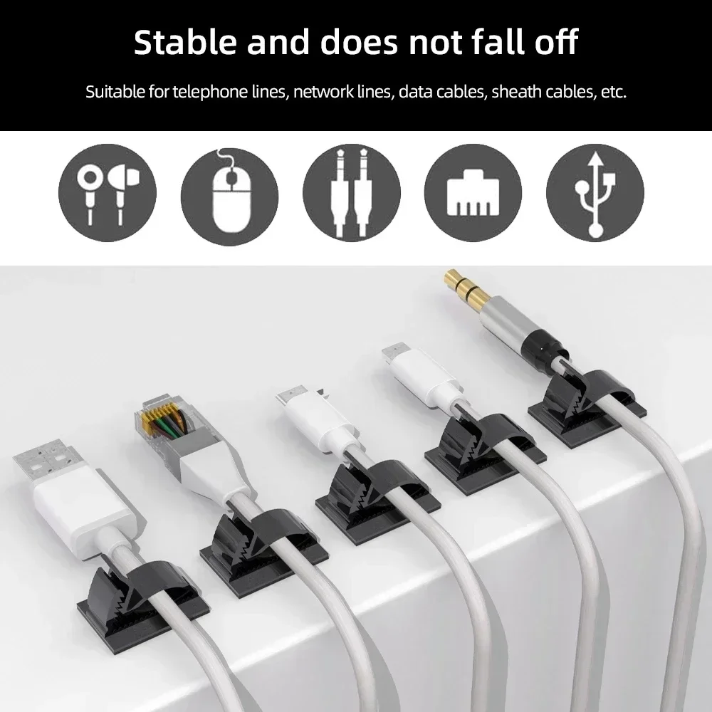 Adhesive USB Cable Organizer C - Cable Staple Clip recension och pris