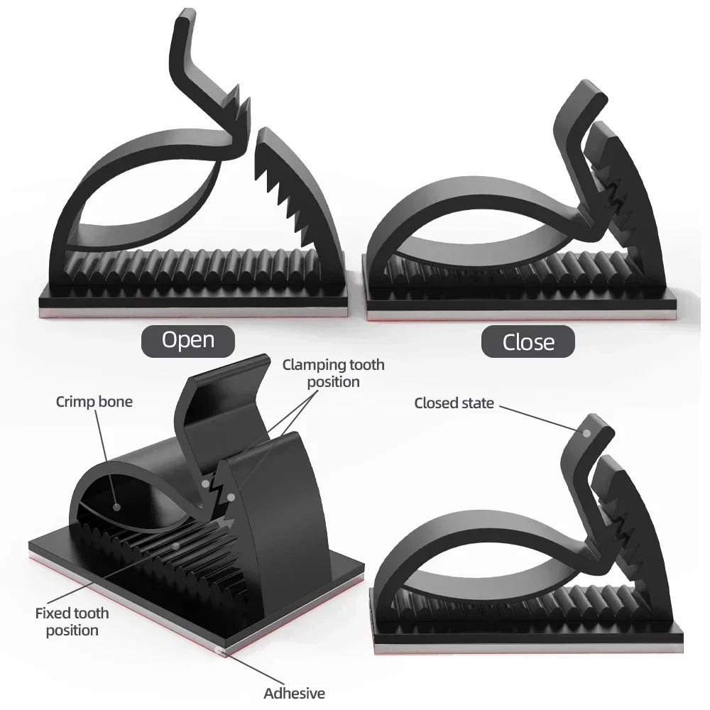 Adhesive USB Cable Organizer C - Cable Staple Clip recension och pris